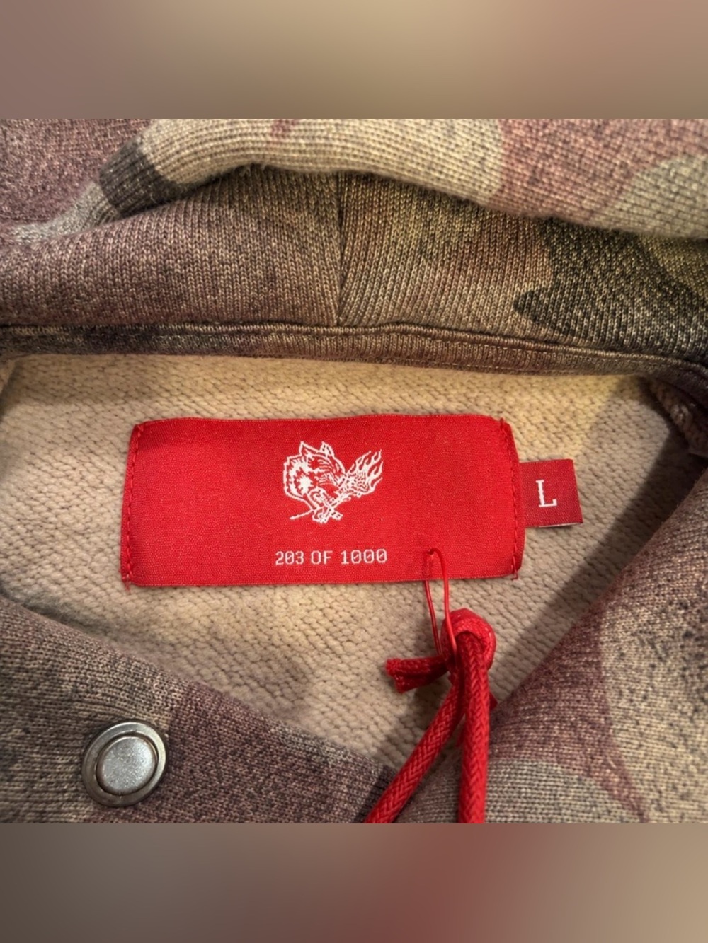Darc Sport x Civil Regime Camo Skull Rose Hoodie (RED TAG!) - Size L - NWT - Picture 3 of 5